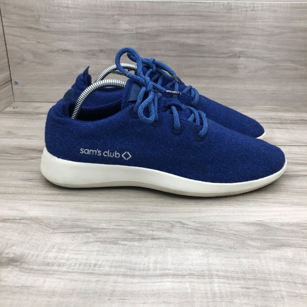 Allbirds Sneakers Womens 11 Sams Club Embroidered Blue Merino Wool Runners Shoes